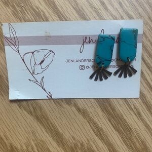 Jen landers turquoise earrings